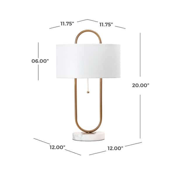 Brooklyn Rug Co Turin 20" Steel Gold Table Lamp 12"W x 12"D x 20"H